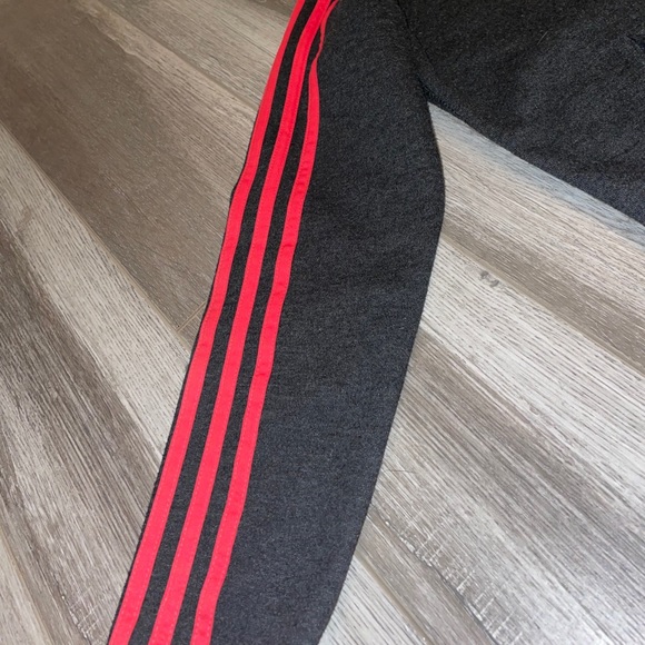ADIDAS CORAL STRIPE ZIP UP HOODIE - Picture 3 of 4